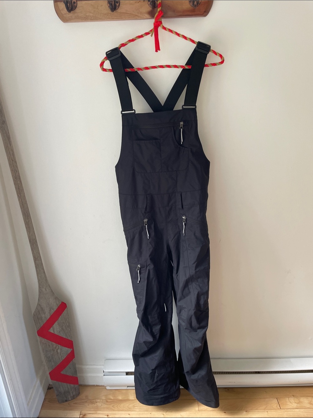 The North Face Black Ski Bibs with Adjustable Crossback Straps